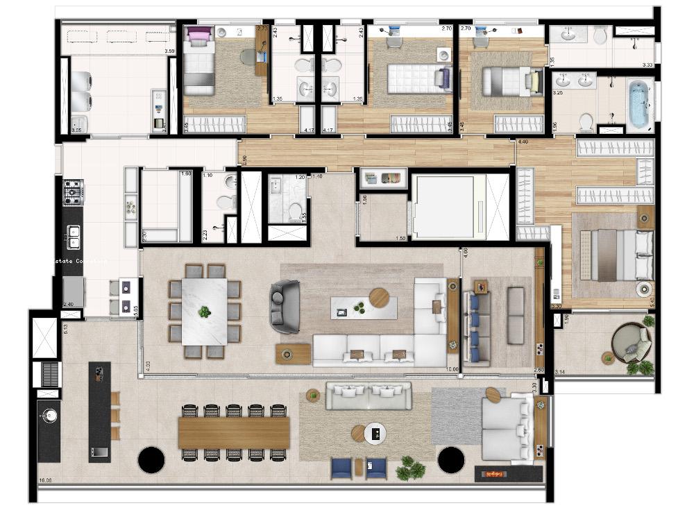 Apartamento à venda com 4 quartos, 275m² - Foto 3