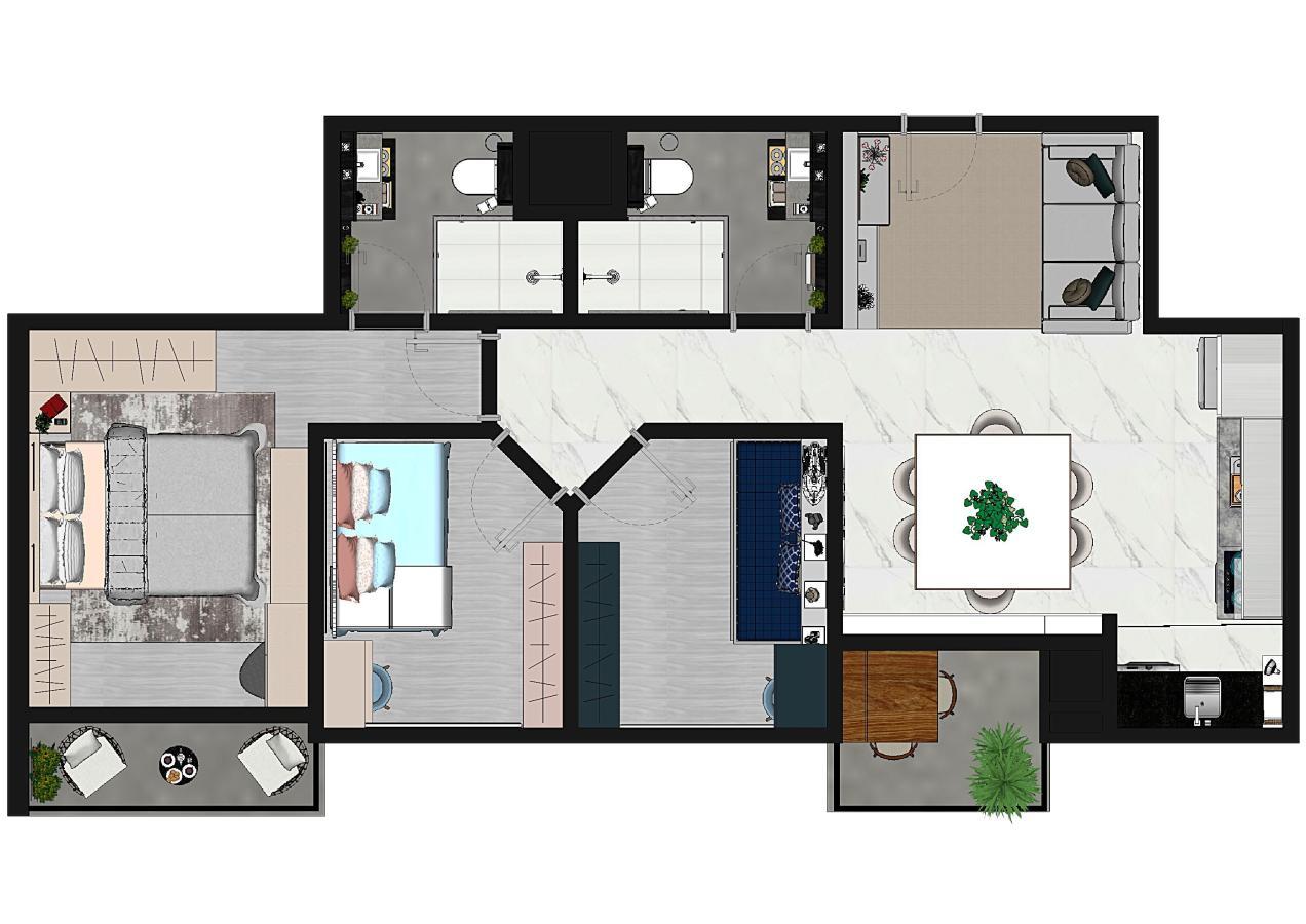 Apartamento à venda com 3 quartos, 70m² - Foto 40