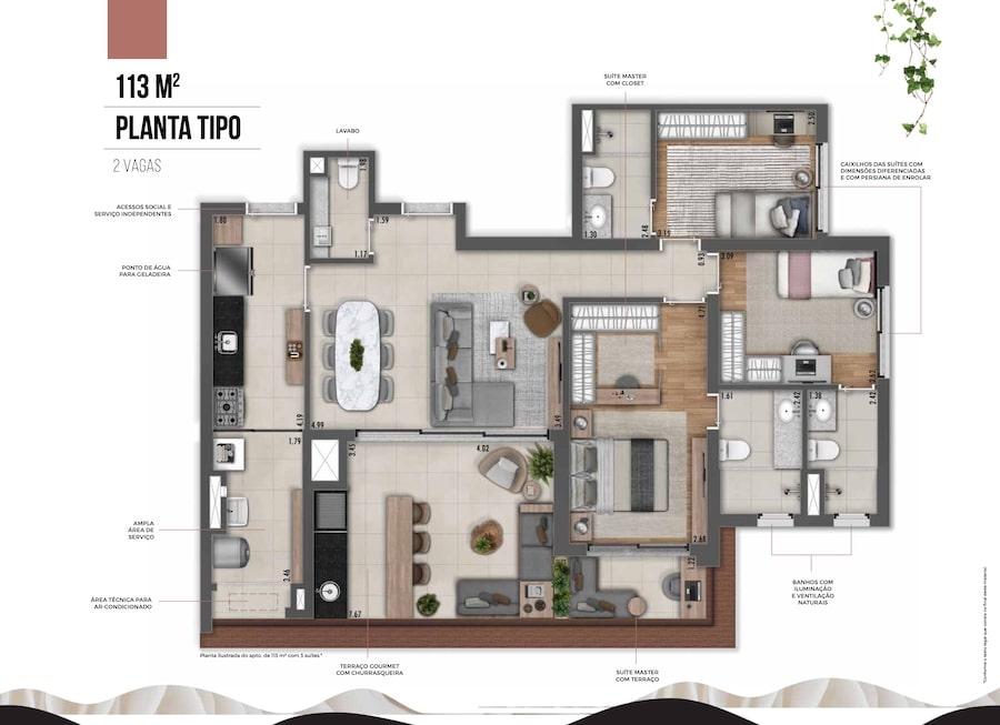 Apartamento à venda com 3 quartos, 113m² - Foto 5