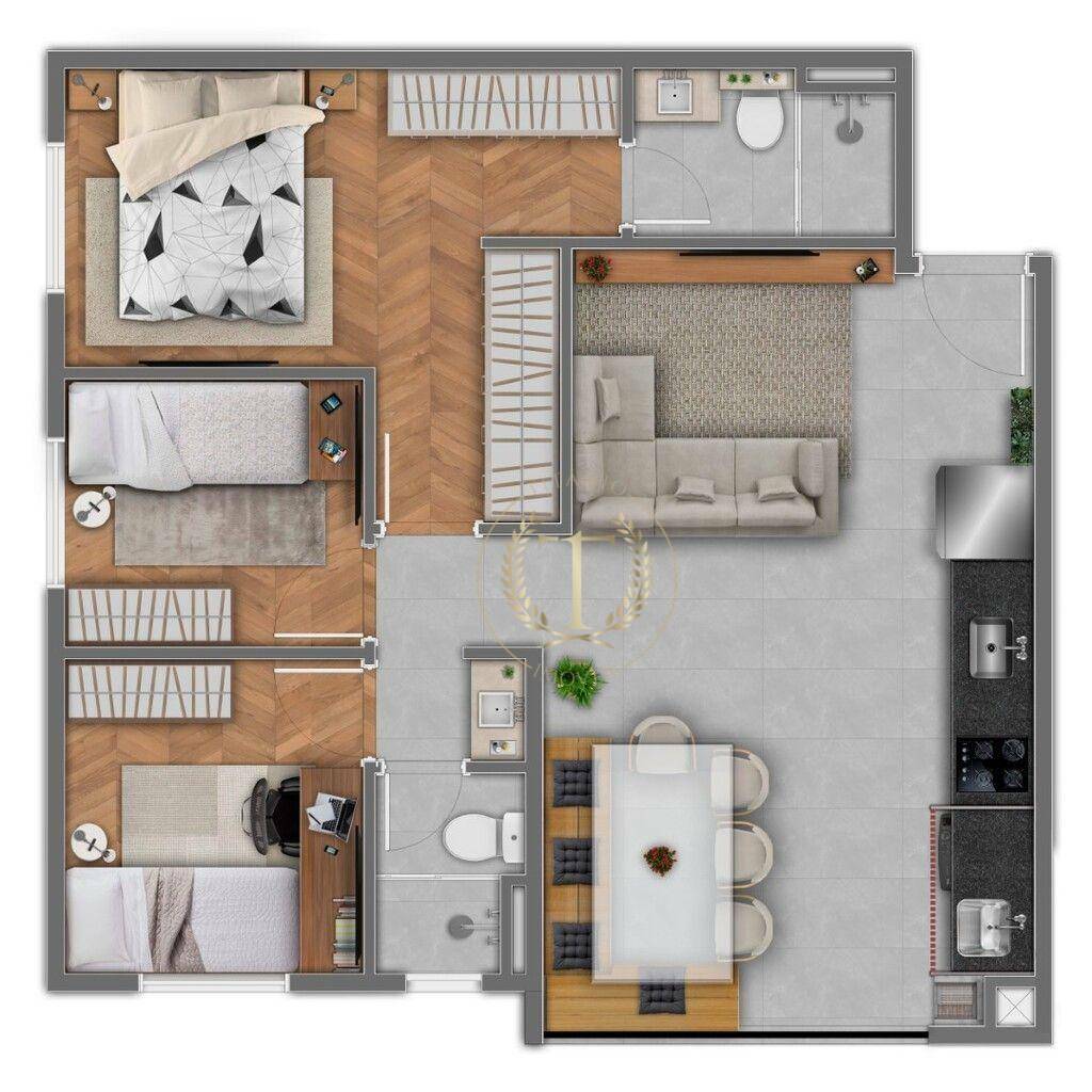 Apartamento à venda com 3 quartos, 60m² - Foto 24