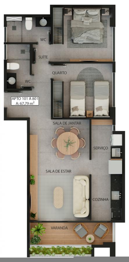 Apartamento à venda com 2 quartos, 58m² - Foto 18