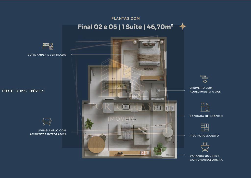 Apartamento à venda com 1 quarto, 46m² - Foto 25