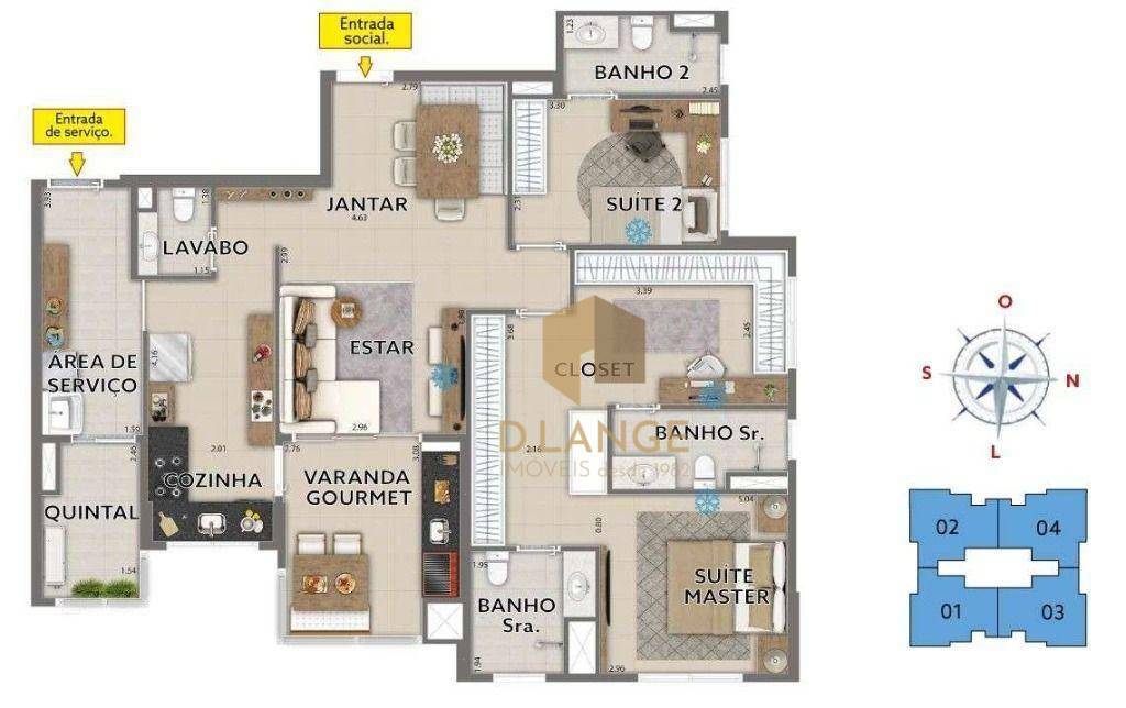 Apartamento à venda com 3 quartos, 105m² - Foto 9