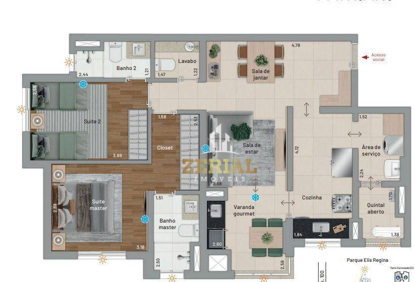 Apartamento à venda com 2 quartos, 85m² - Foto 1