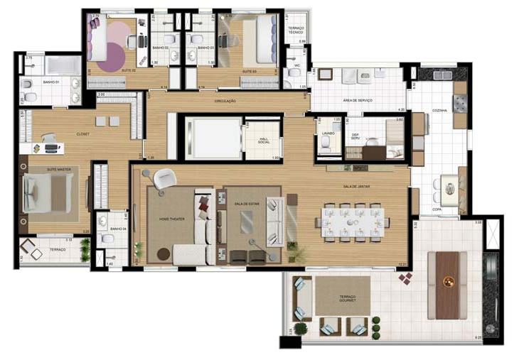 Apartamento à venda com 4 quartos, 237m² - Foto 19