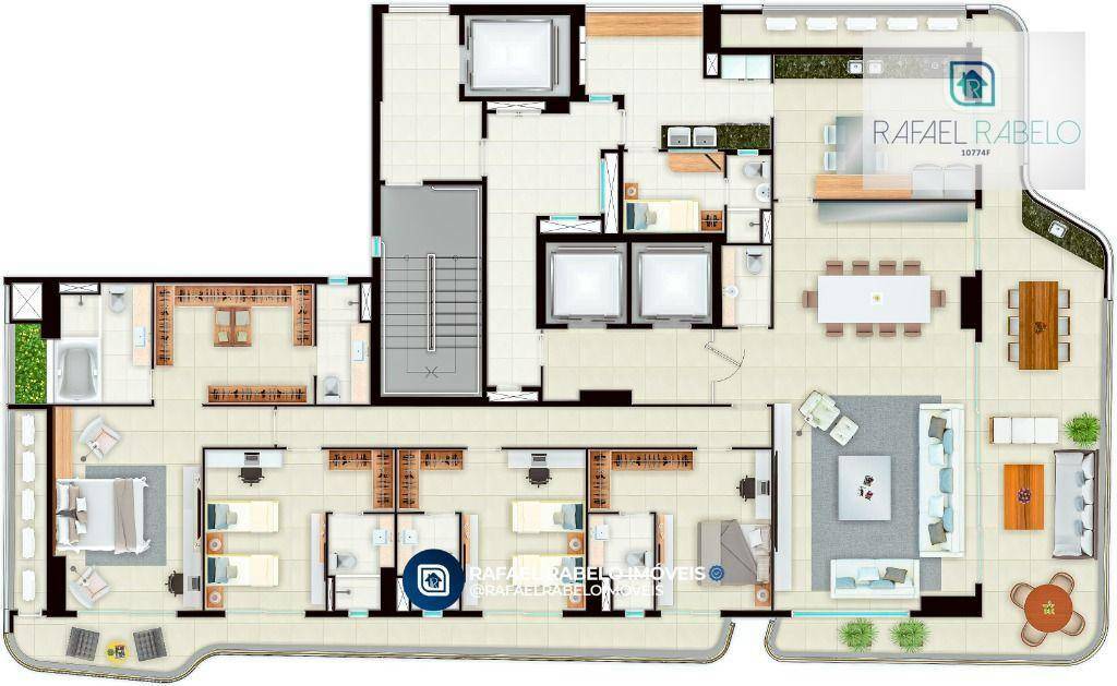 Apartamento à venda com 3 quartos, 301m² - Foto 8