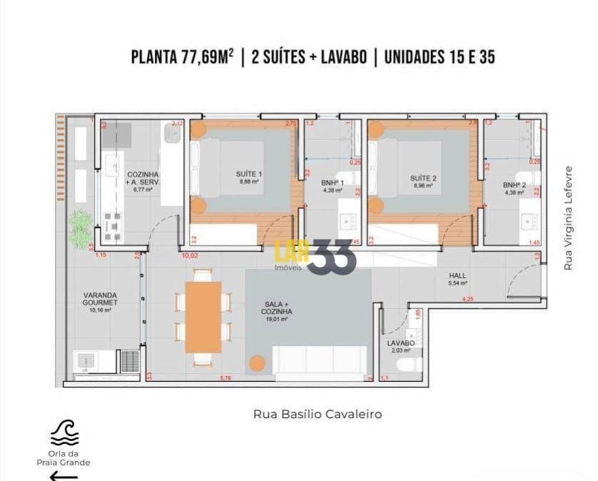 Apartamento à venda com 2 quartos, 77m² - Foto 8