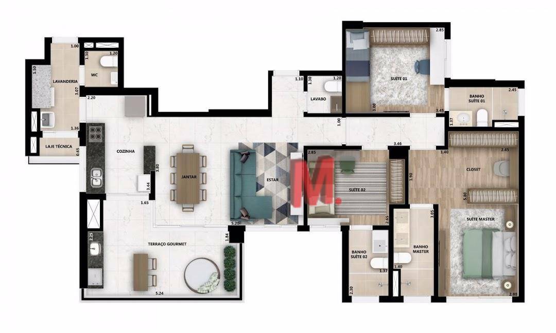 Apartamento à venda com 3 quartos, 111m² - Foto 29