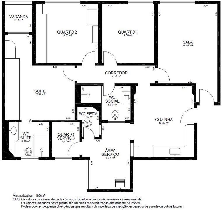 Apartamento à venda com 3 quartos, 100m² - Foto 2