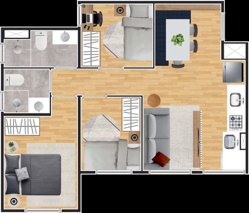 Apartamento à venda com 3 quartos, 48m² - Foto 32