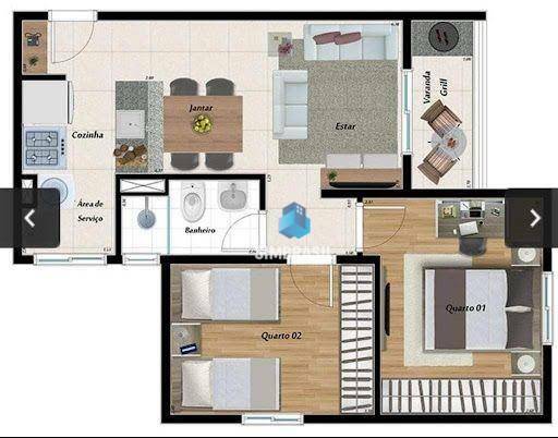 Apartamento à venda com 2 quartos, 50m² - Foto 5