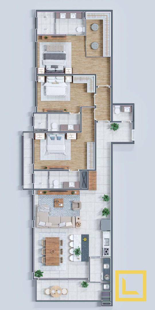 Apartamento à venda com 3 quartos, 146m² - Foto 5