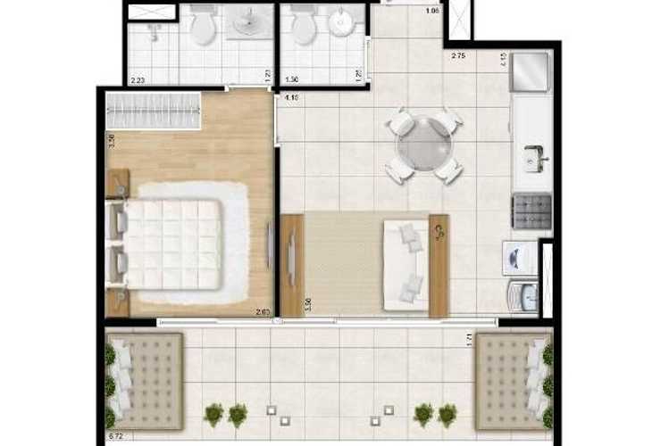 Apartamento à venda com 1 quarto, 55m² - Foto 11