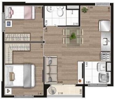 Apartamento à venda com 2 quartos, 42m² - Foto 17