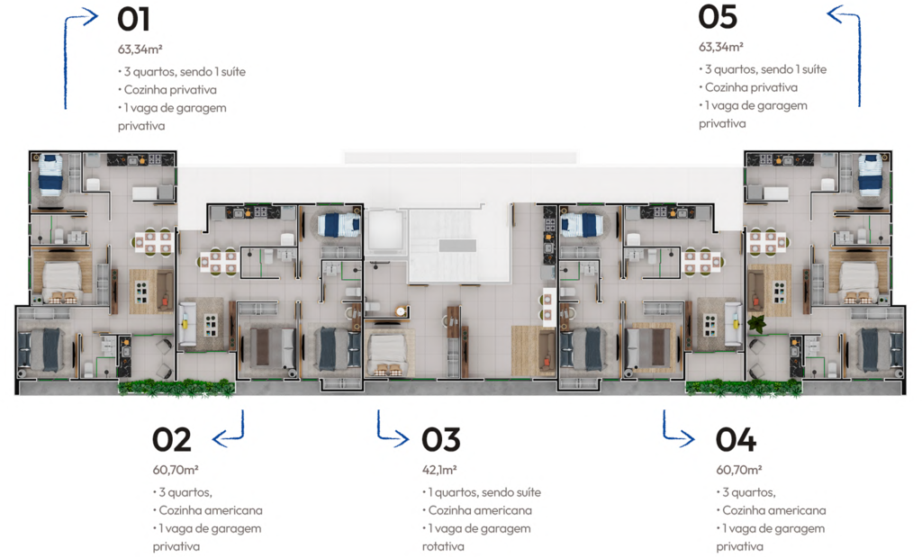 Apartamento à venda com 3 quartos, 63m² - Foto 12