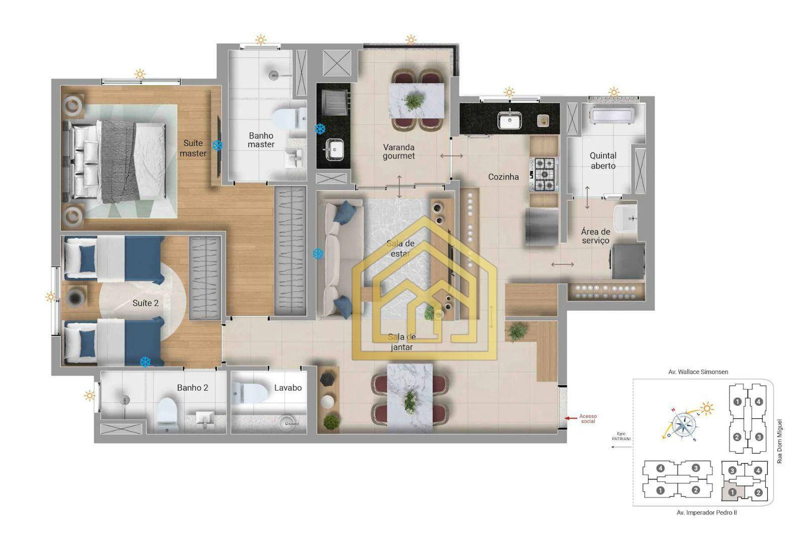 Apartamento à venda com 2 quartos, 86m² - Foto 6