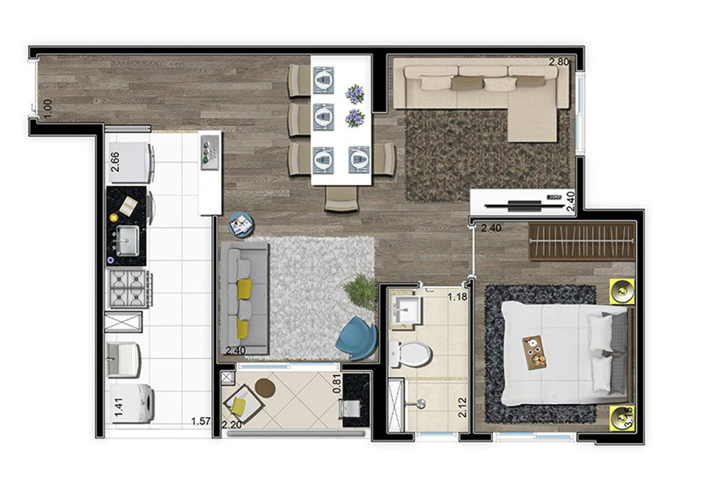 Apartamento à venda com 2 quartos, 47m² - Foto 10