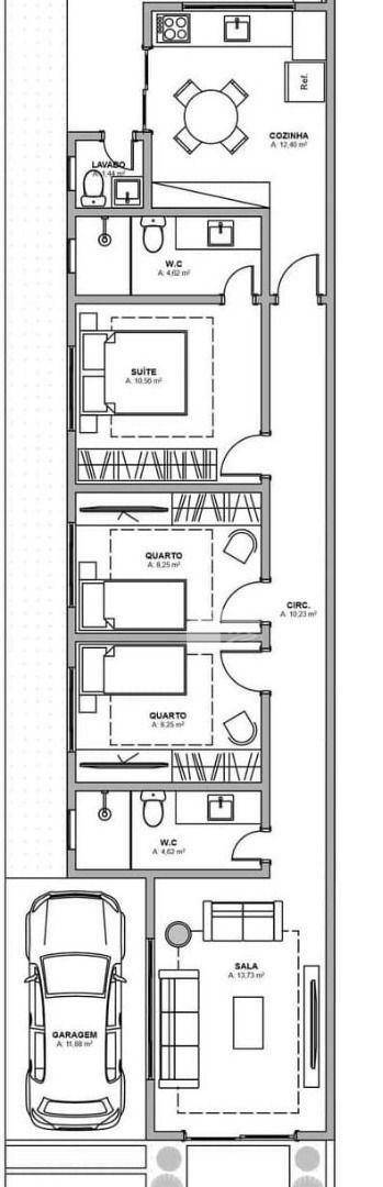 Casa à venda com 3 quartos, 83m² - Foto 2