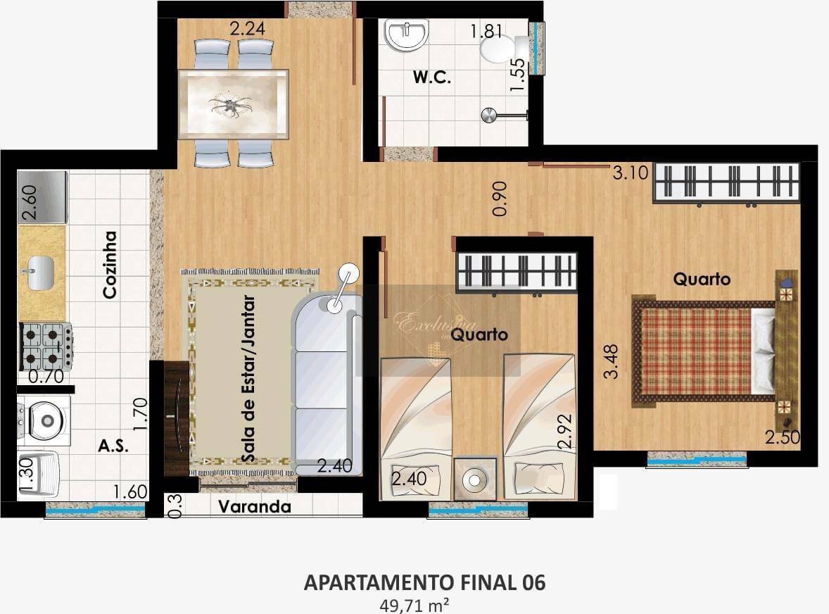 Apartamento à venda com 2 quartos, 52m² - Foto 20