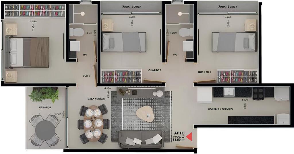 Apartamento à venda com 3 quartos, 7151m² - Foto 23