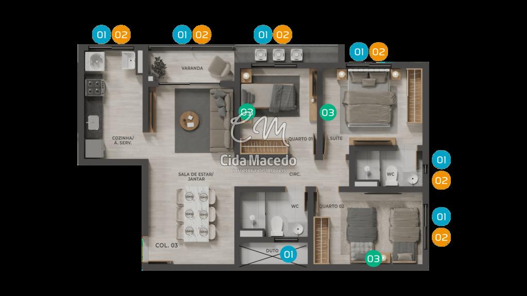 Apartamento à venda com 3 quartos, 96m² - Foto 24