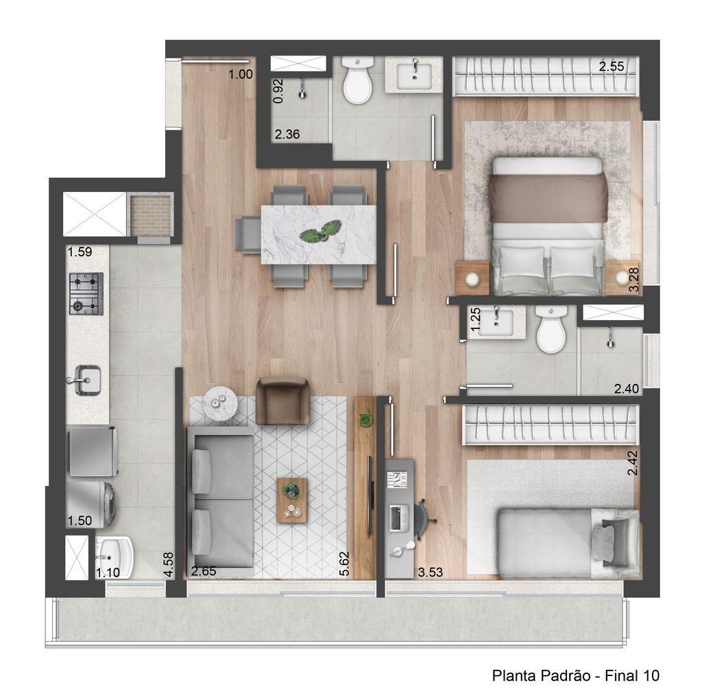 Apartamento à venda com 1 quarto, 55m² - Foto 5