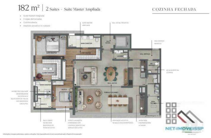 Apartamento à venda com 3 quartos, 182m² - Foto 26