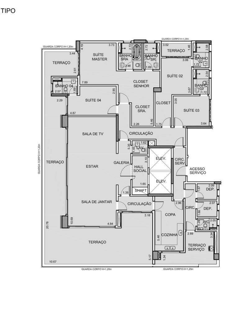 Apartamento à venda com 4 quartos, 332m² - Foto 12