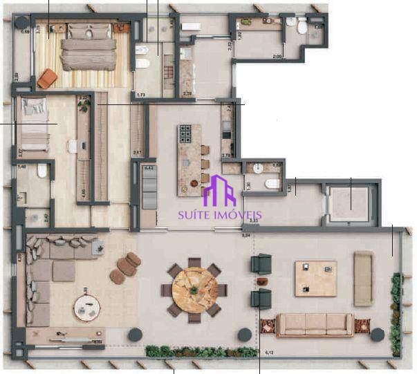 Apartamento à venda com 3 quartos, 209m² - Foto 25