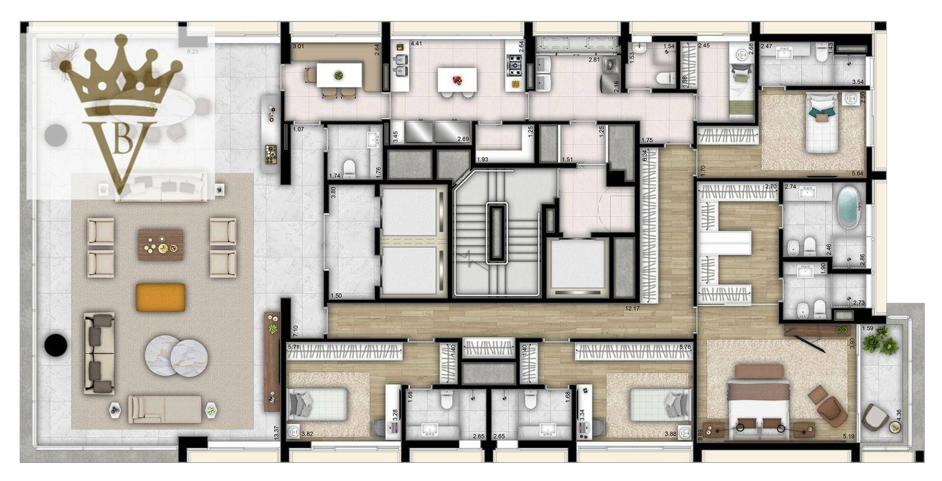 Apartamento à venda com 4 quartos, 358m² - Foto 11