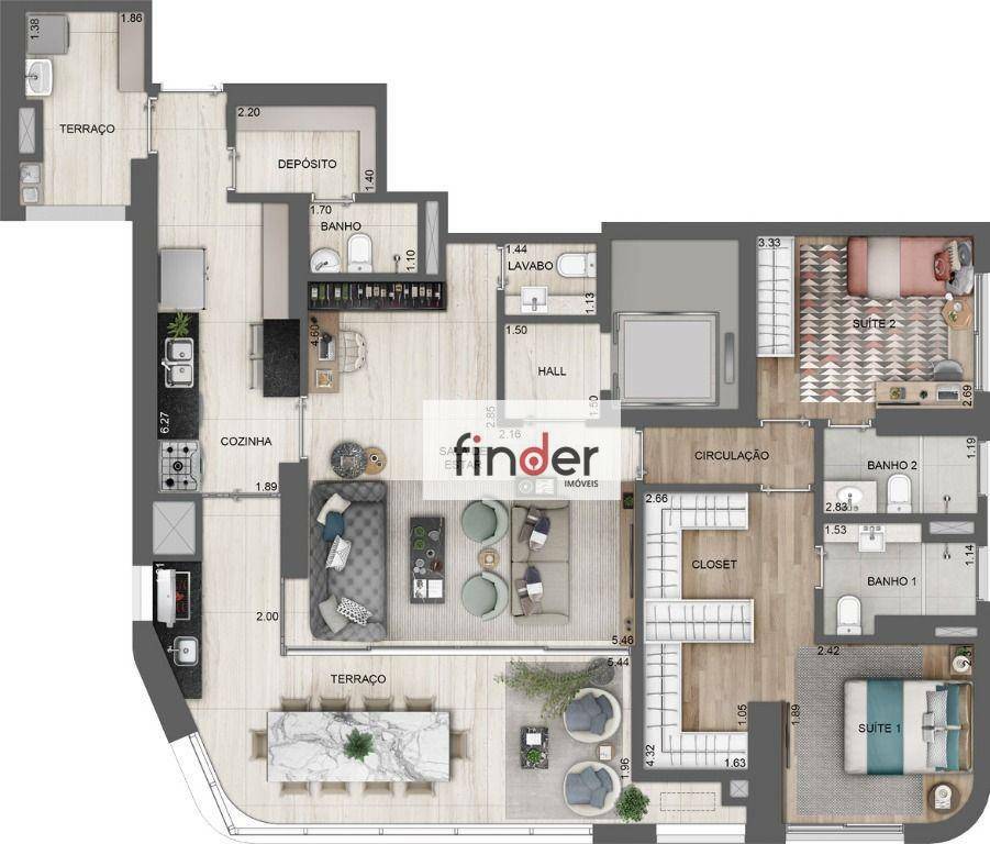 Cobertura à venda com 3 quartos, 213m² - Foto 63