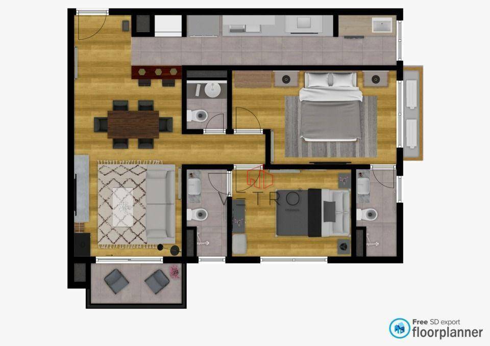 Apartamento à venda com 2 quartos, 79m² - Foto 8