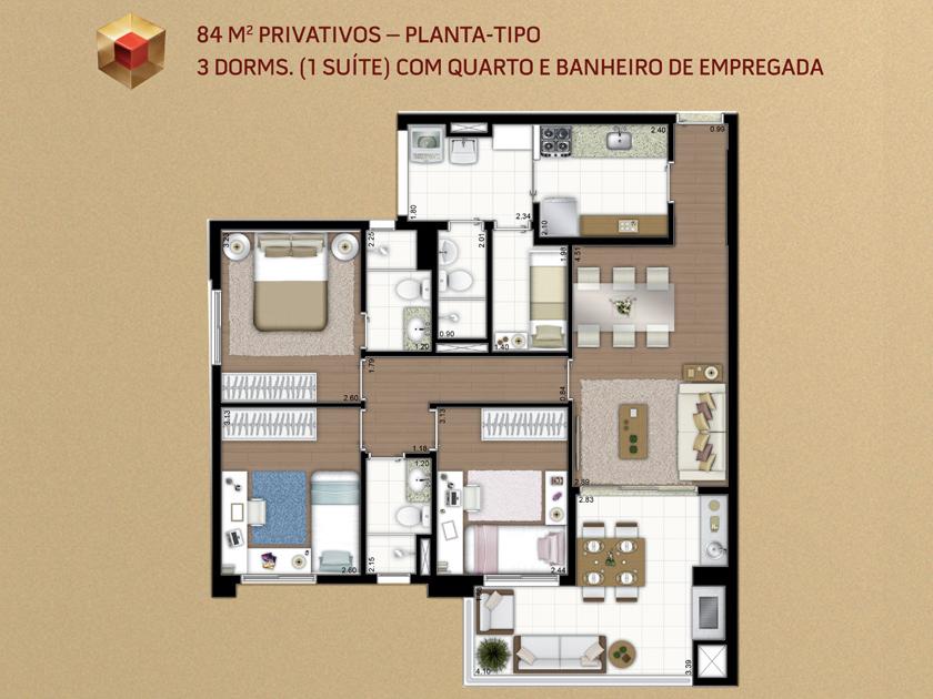 Apartamento à venda com 3 quartos, 87m² - Foto 6