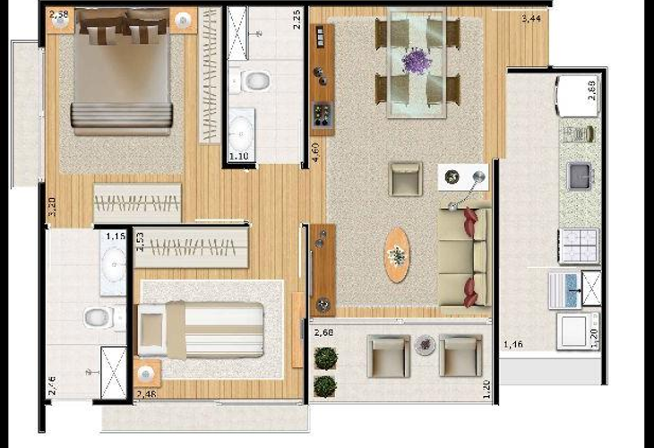 Apartamento à venda com 2 quartos, 50m² - Foto 19