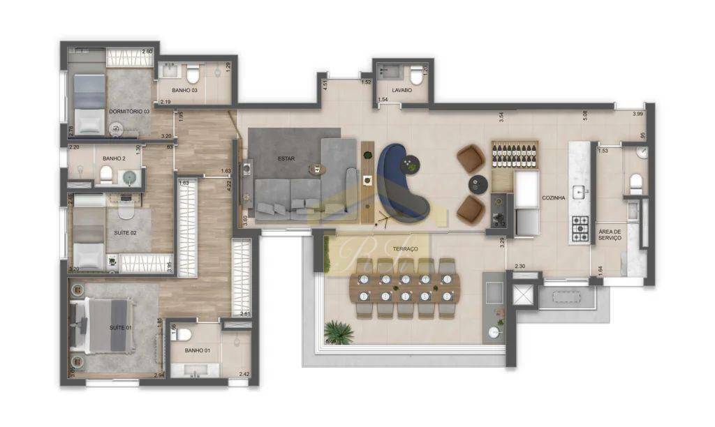 Apartamento à venda com 3 quartos, 141m² - Foto 8