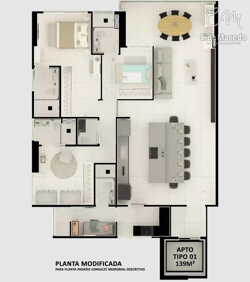 Apartamento à venda com 3 quartos, 139m² - Foto 19