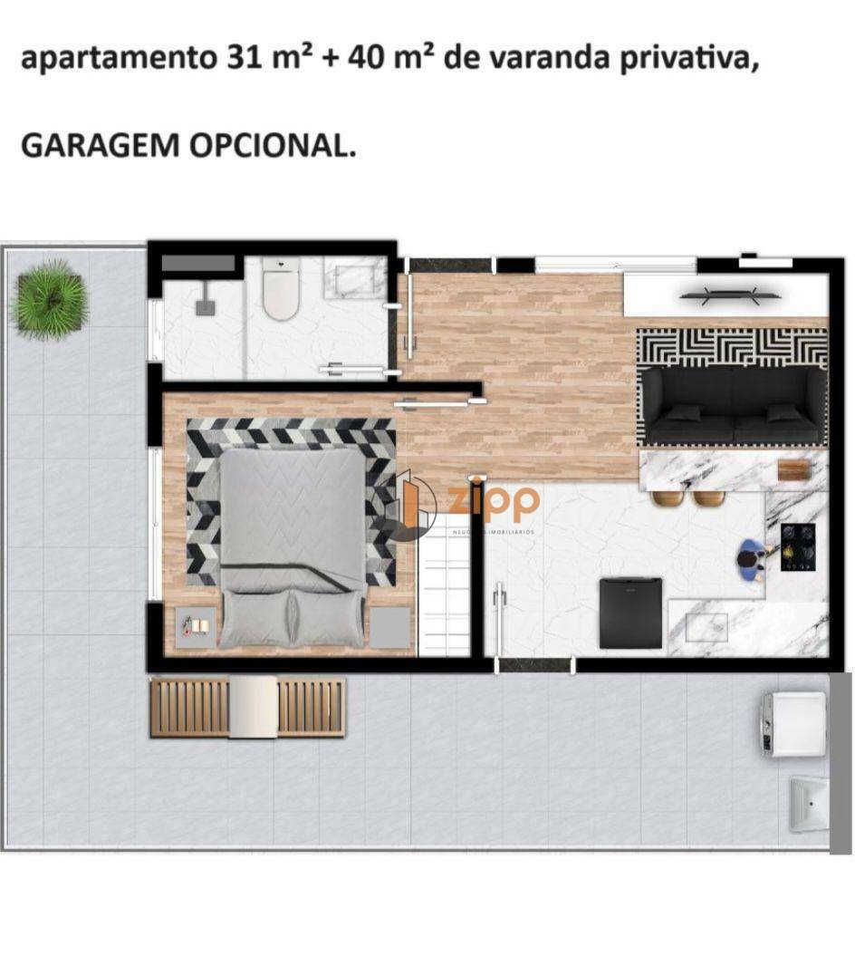 Apartamento à venda com 1 quarto, 71m² - Foto 3