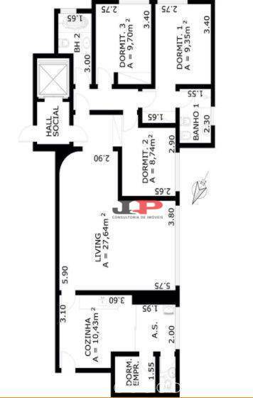 Apartamento à venda com 3 quartos, 115m² - Foto 7