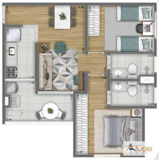 Apartamento à venda com 2 quartos, 54m² - Foto 27