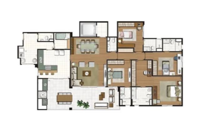 Apartamento à venda com 4 quartos, 204m² - Foto 7