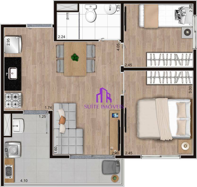 Apartamento à venda com 2 quartos, 37m² - Foto 9