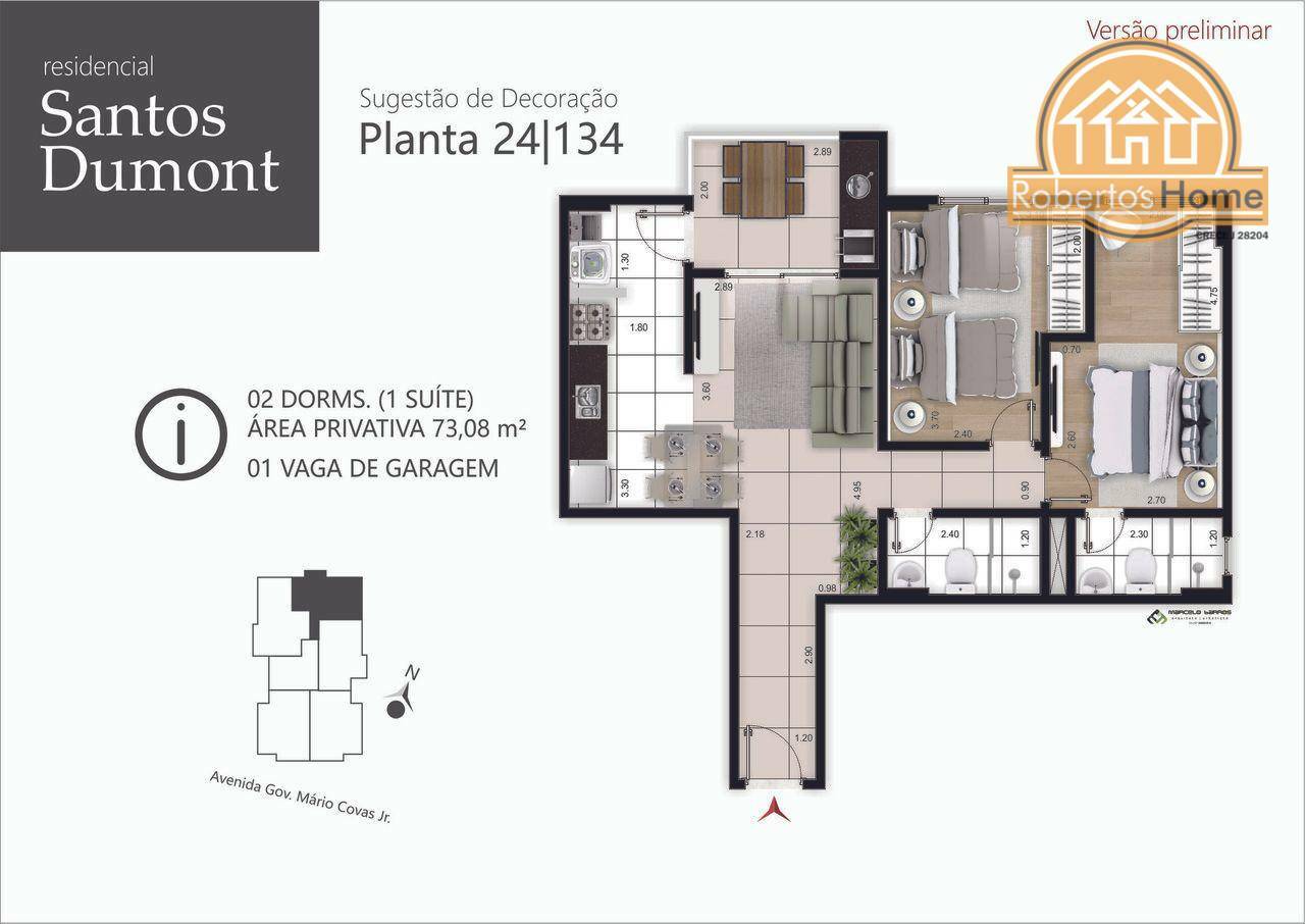 Apartamento à venda com 2 quartos, 73m² - Foto 18