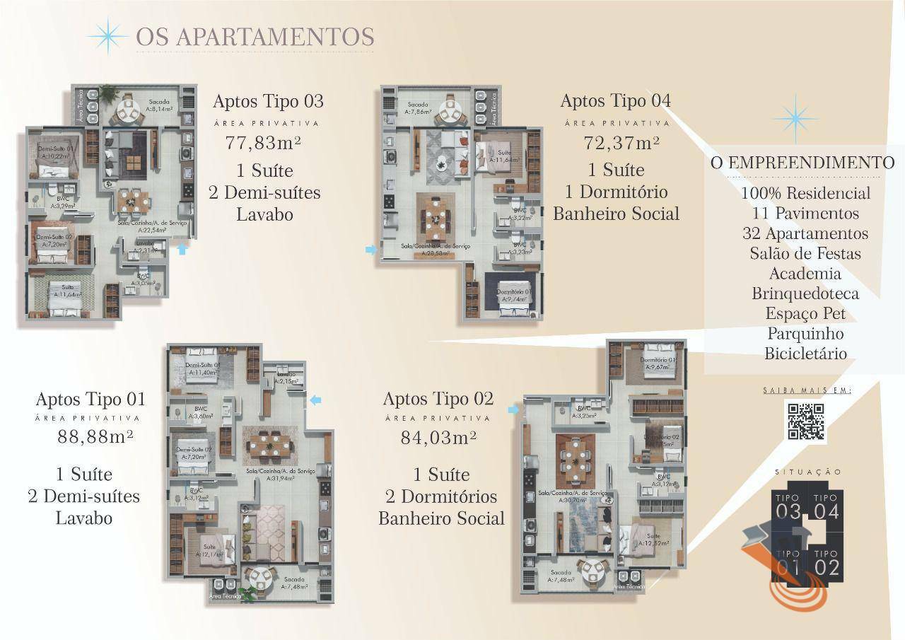 Apartamento à venda com 3 quartos, 88m² - Foto 4