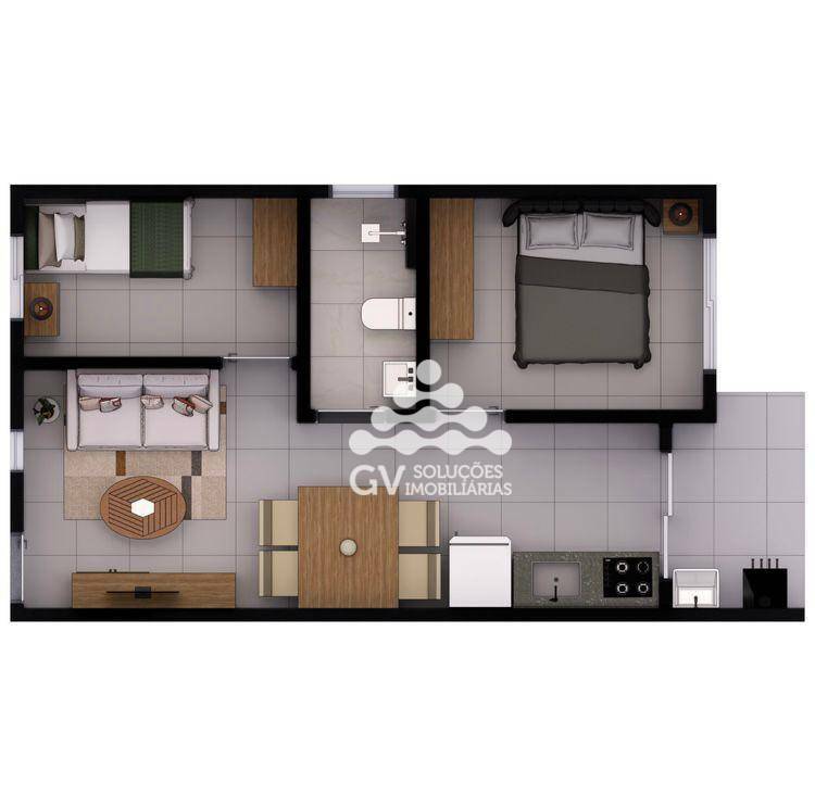 Apartamento à venda com 1 quarto, 35m² - Foto 5