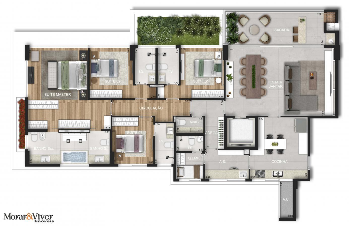 Apartamento à venda com 3 quartos, 236m² - Foto 29