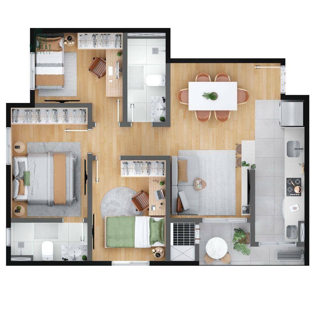 Apartamento à venda com 3 quartos, 62m² - Foto 8