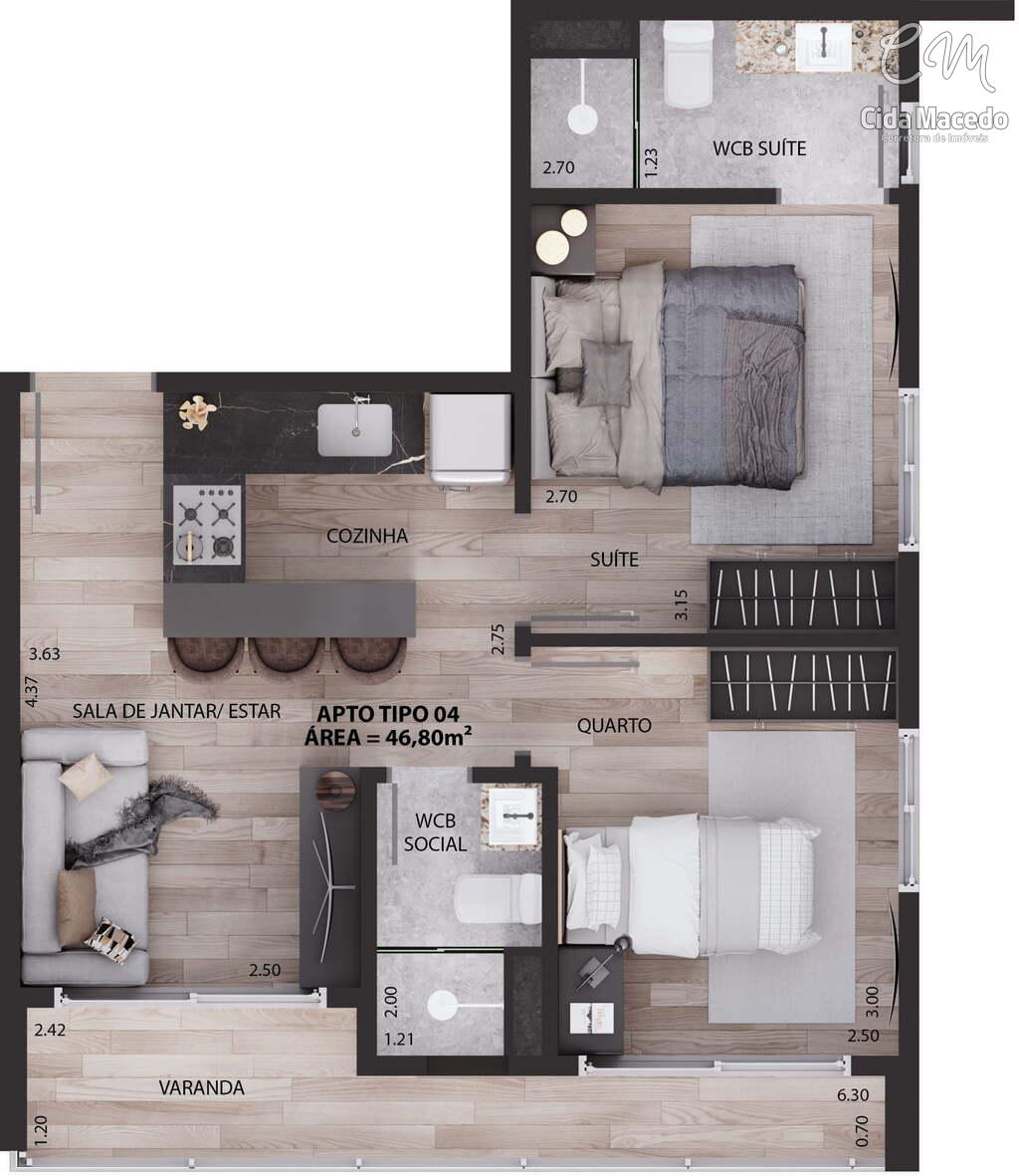 Apartamento à venda com 1 quarto, 29m² - Foto 44