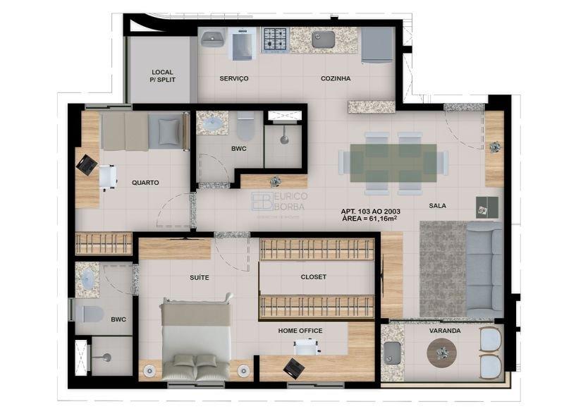 Apartamento à venda com 3 quartos, 61m² - Foto 18