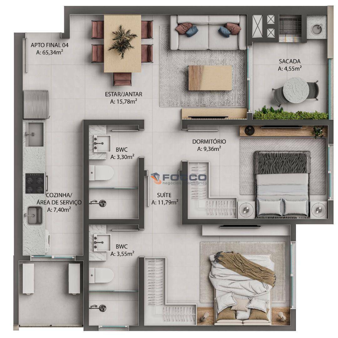 Apartamento à venda com 2 quartos, 100m² - Foto 17