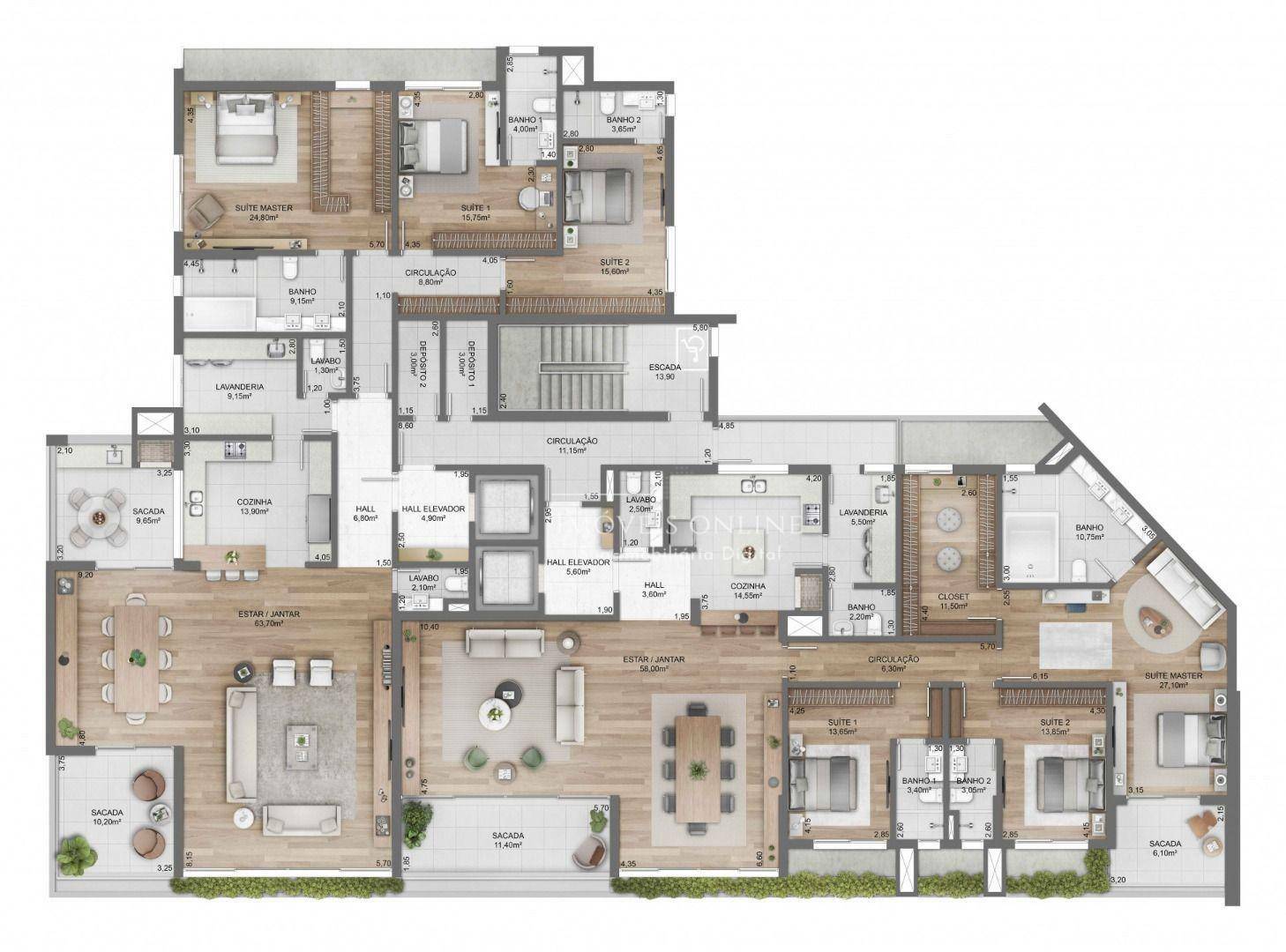 Apartamento à venda com 3 quartos, 272m² - Foto 20